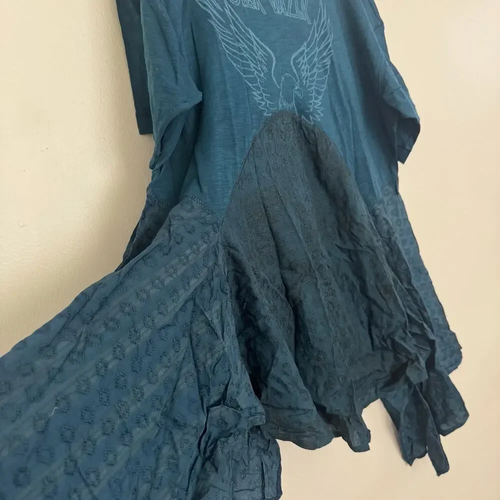 Free People Jerry Lounge T-shirt Dress in Dark Blue